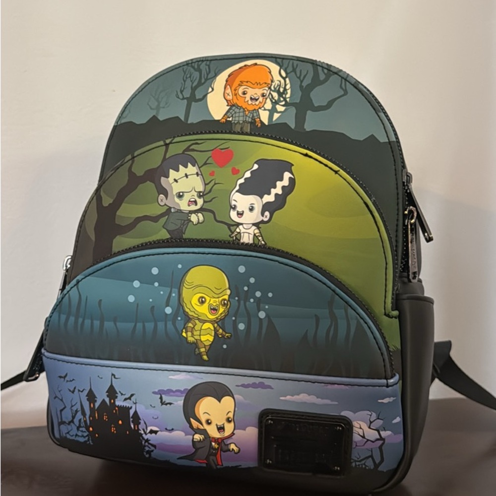 Universal Monsters x Loungefly Triple Pocket Mini Backpack
